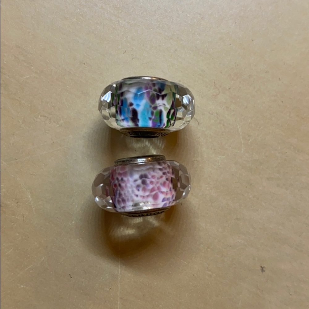 Pandora faceted murano glass charm
